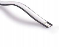 Светодиодный профиль алюминиевый гибкий абажур черный 2 м