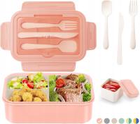 Lunch box Śniadaniówka z Przegródkami Bez BPA do szkoły Pojemnik LUZOON