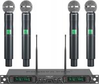 Zestaw 4 mikrofonów bezprzewodowych UHF PHENYX PRO PTU-5000-4H
