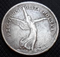 5 złotych 1930 , NIKE , Jackowski , kopia platerowana srebrem , Polska