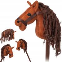 Голова лошади на палке хобби лошадь звук плюшевый коричневый