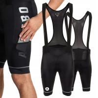 Мужские велосипедные шорты ATTABO Kirun Bib Shorts черная поролоновая вставка