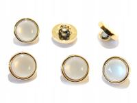 guziki guziczki guzik 13mm 1,3cm ozdobne na stopce perłowe złote 4szt