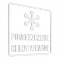 Pomieszczenie Klimatyzowane - naklejka 15x15