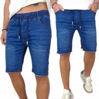 темно-синие шорты мужские джинсовые шорты короткие брюки пояс на резине, L