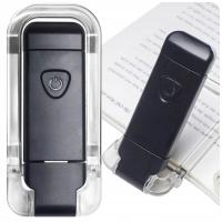 LAMPKA DO CZYTANIA KSIĄŻEK LED USB NA KLIPS PRZENOŚNA DO PODRÓŻY ŁÓŻKA