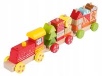 PLAYTIVE Drewniana zabawka pociąg