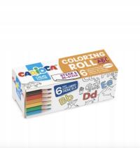 Carioca - kolorowanka w rolce z motywem zwierząt i liter + 6 kredek