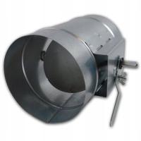 Przepustnica Zamykająca z RĄCZKĄ Wentylacyjna OCYNKOWANA fi 100