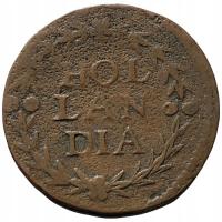 49631. Holandia - 1 duit - 1590-1598r. (3,42g/24mm) podgięta