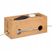 Bambusowe pudełko na kable RD49899