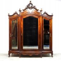 Античный шкаф с зеркалом шкаф французский стиль рококо шкаф после реставрации ХХ в.