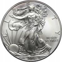 USA, 1 dolar 2011, Silver Eagle. 1 uncja srebra.