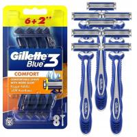 JEDNORAZOWE MASZYNKI DO GOLENIA GILLETTE BLUE 3 COMFORT 8 SZTUK