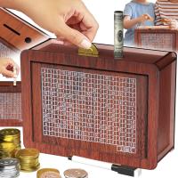 Skarbonka Drewniana Wykreślanka Wykreślana Oszczędzanie Wyzwanie Prezent