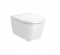 Miska WC montowana do ściany, bez kołnierza, biała