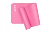 Mata do ćwiczeń DrFit 180x60x1 cm różowa/joga pilates + pokrowiec