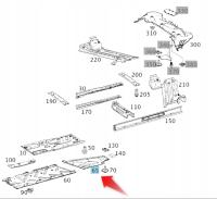 OSŁONA PŁYTA PODWOZIA PRAWA TYŁ MERCEDES B W246 A2466840600