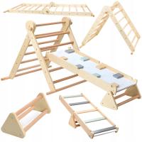 MAMABRUM деревянная игровая площадка 3в1 лестница стена треугольник для детей