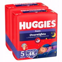 2x Pieluchomajtki na noc HUGGIES Overnights Pants rozmiar 5 (12-17kg) 24szt