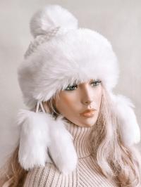 монгольская шапка с меховым помпоном