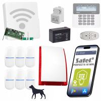 BEZPRZEWODOWY ZESTAW ALARMOWY SATEL 6x CZUJNIK PIR PET PILOT APLIKACJA GSM