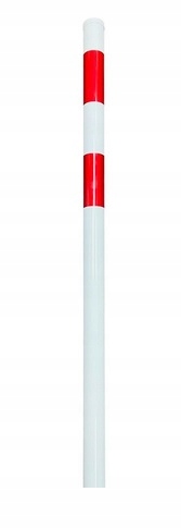 Słupek metalowy drogowy słup blokujący biało-czerwony U12 U12b 6cm 150cm