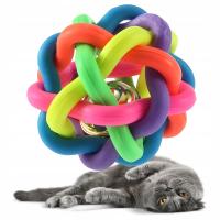 ZABAWKA GUMOWA piłka dla kota gryzak dzwoneczek KOT 8,5 cm