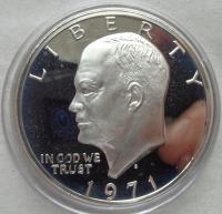 USA - 1 dolar - 1971 S - Eisenhower Dollar - srebro