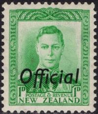 New Zealand KGVI official 1 d.czysty **