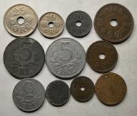 zestaw monet Dania 11 szt. przedwojenne (2)