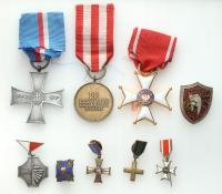 Odznaczenia, medale, miniaturki – 9 szt