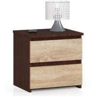 Небольшой тумбочка венге дуб сонома 2 ящика 40