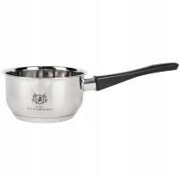 GARNEK RONDEL 14 CM STAL NIERDZEWNA RONDELEK RĄCZKA GAZ INDUKCJA 1l