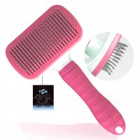 Szczotka dla psa kota królika do sierści SAMOCZYSZCZĄCA z przyciskiem