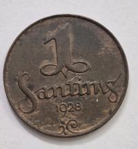1 santi cent Łotwa 1928 rzadsze p. A172