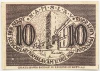 Notgeld Namysłów Namslau Śląsk 10 pfennig fenigów 1920 rok
