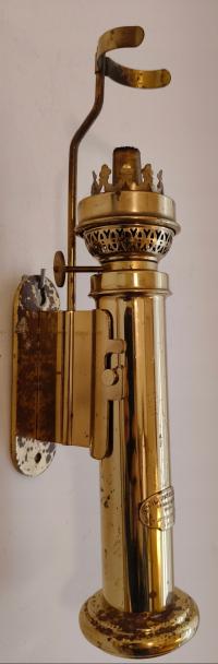 Piękna oficerska okrętowa lampa naftowa G.V. Harnisch brak kominka