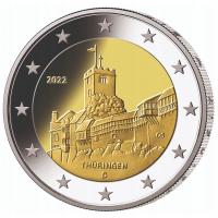 Niemcy 2 euro 2022 - Turyngia Zamek Wartburg