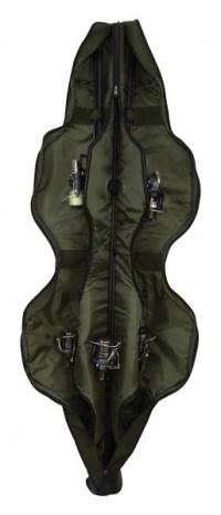 Aqua Pokrowiec na wędki - Compact Tristar 5 Rod 12ft Black Series