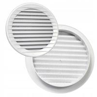 Вентиляционная решетка круглая белая вентиляционная решетка с сеткой fi 100 мм