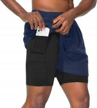 Универсальные тренировочные шорты Мужские шорты 2в1
