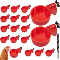 18X Автоматическая поилка для птиц, набор для воды, сверло для курицы, бесплатная доставка