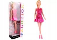 Lalka Beryl Fashion różowa sukienka z falbanką 330x130 mm Pro Kids