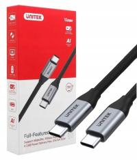 Kabel USB C - USB C PD 100W 4K 60Hz 10Gbps 1,0 m Unitek C14082ABK czarny