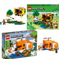 LEGO Minecraft 21241 Pszczeli ul + 21178 Siedlisko lisów