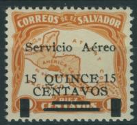 Salvador 10 cts. / 15 centavos - Servicio Aereo