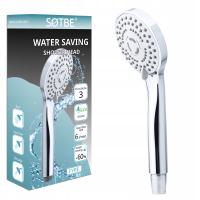 Słuchawka prysznicowa 3 funkcje WODOOSZCZĘDNA WYSOKIE CIŚNIENIE wody SOTBE