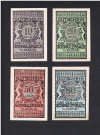 KOLEKCJA AUSTRIA -- SCHWALLENBACH a. d. DONAU -- 1920 rok, 4 sztuki, (N348)
