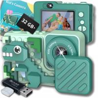 Zeetech детская цифровая камера с играми 40 Mpx Dinosaur Card 32GB